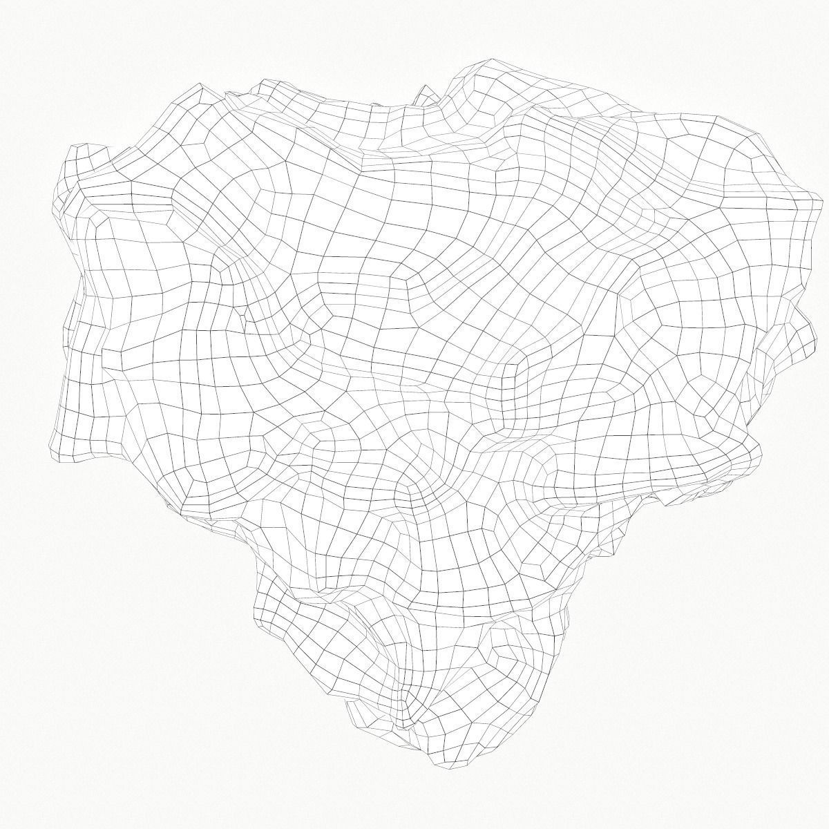 Meteor Asteroid Rock  Low-poly 3D model_8