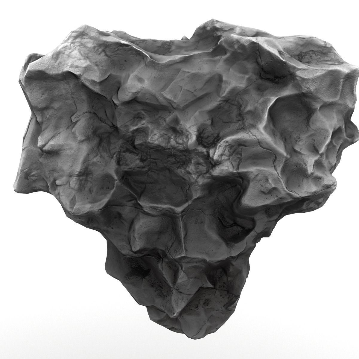 Meteor Asteroid Rock  Low-poly 3D model_3