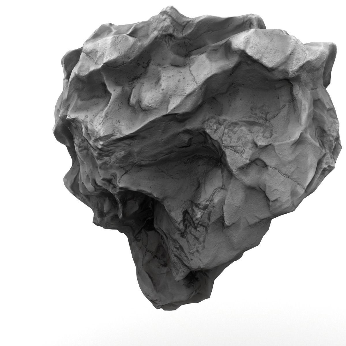 Meteor Asteroid Rock  Low-poly 3D model_1