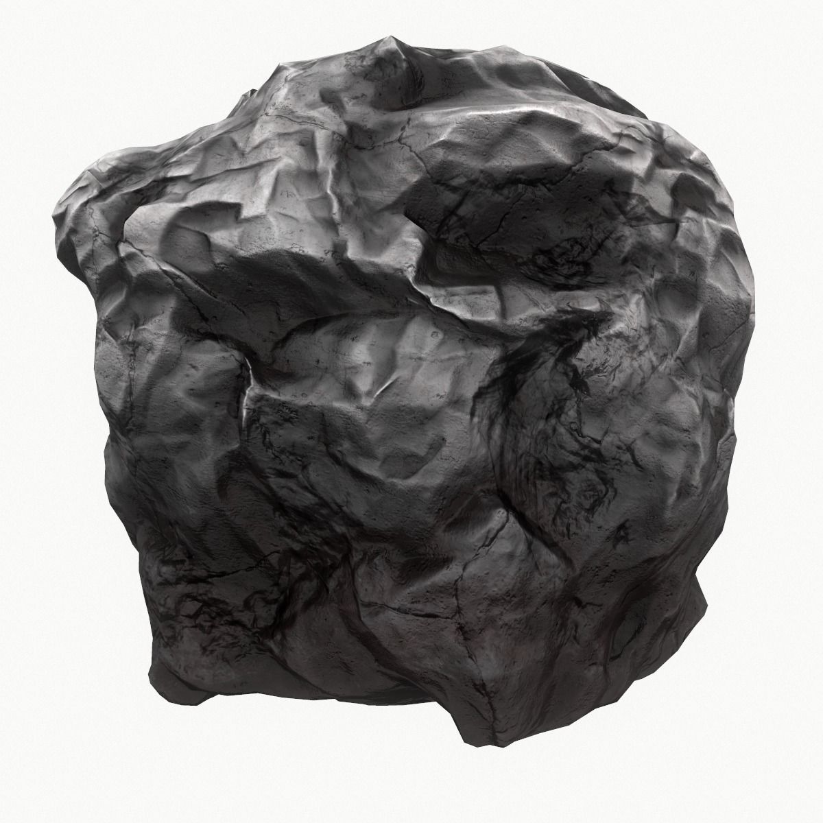 Meteor Asteroid Rock 4K Low-poly 3D model_5