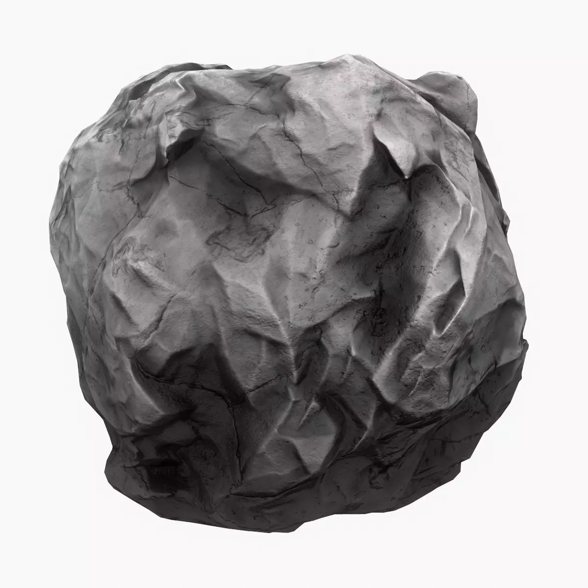 Meteor Asteroid Rock 4K Low-poly 3D model_0