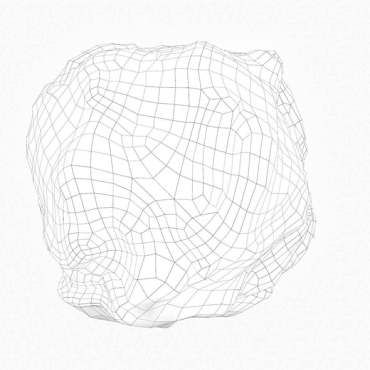 Meteor Asteroid Rock 4K Low-poly 3D model_8