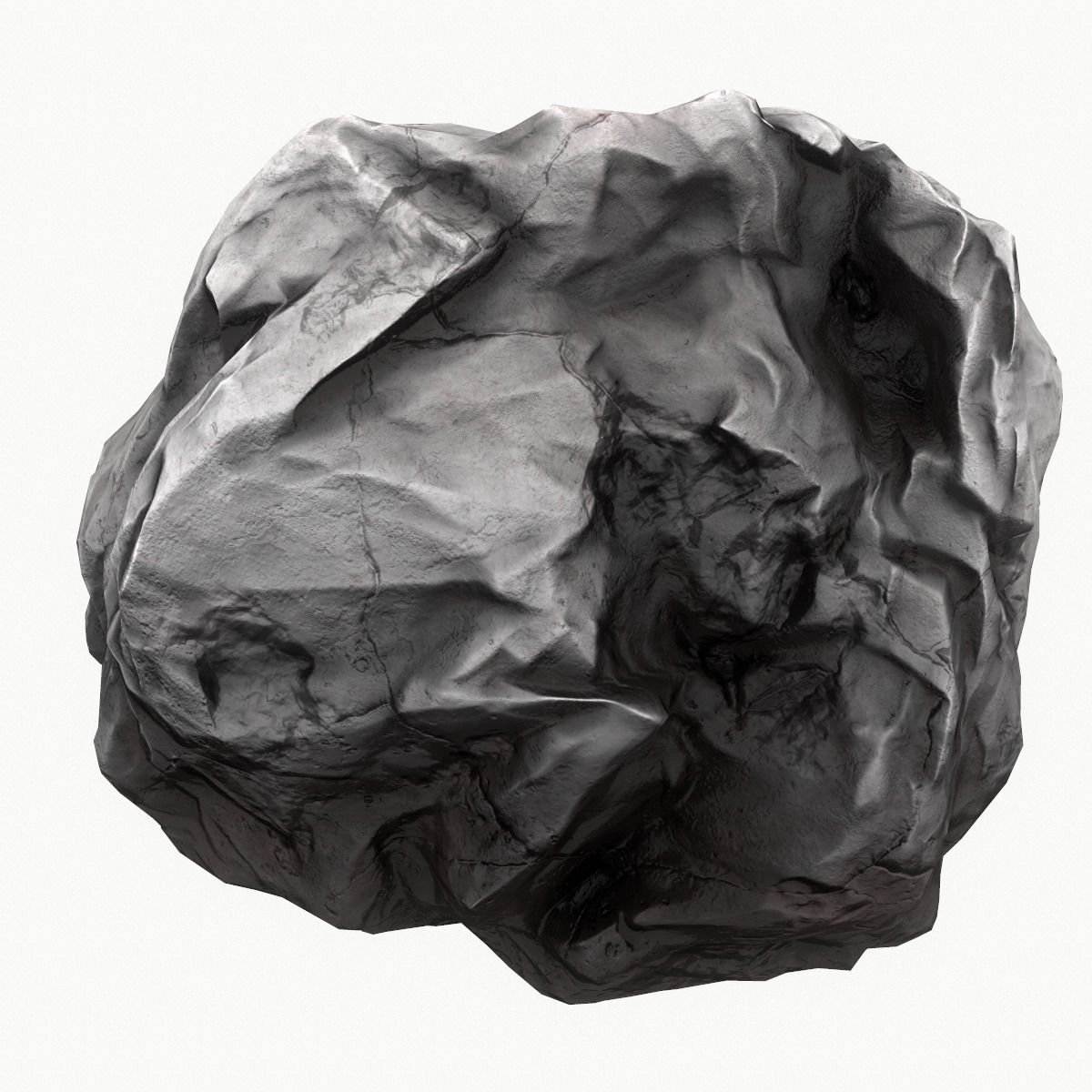 Meteor Asteroid Rock 4K Low-poly 3D model_1