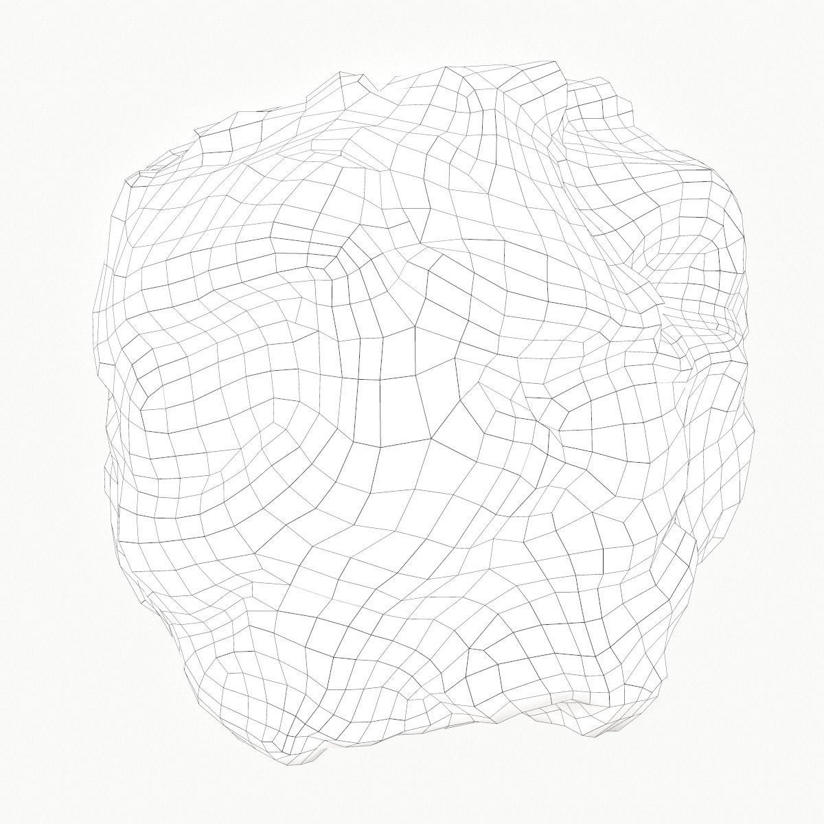 Meteor Asteroid Rock 4K Low-poly 3D model_7