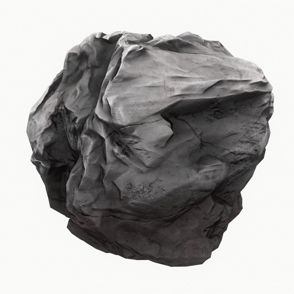 Meteor Asteroid Rock 4K Low-poly 3D model_3