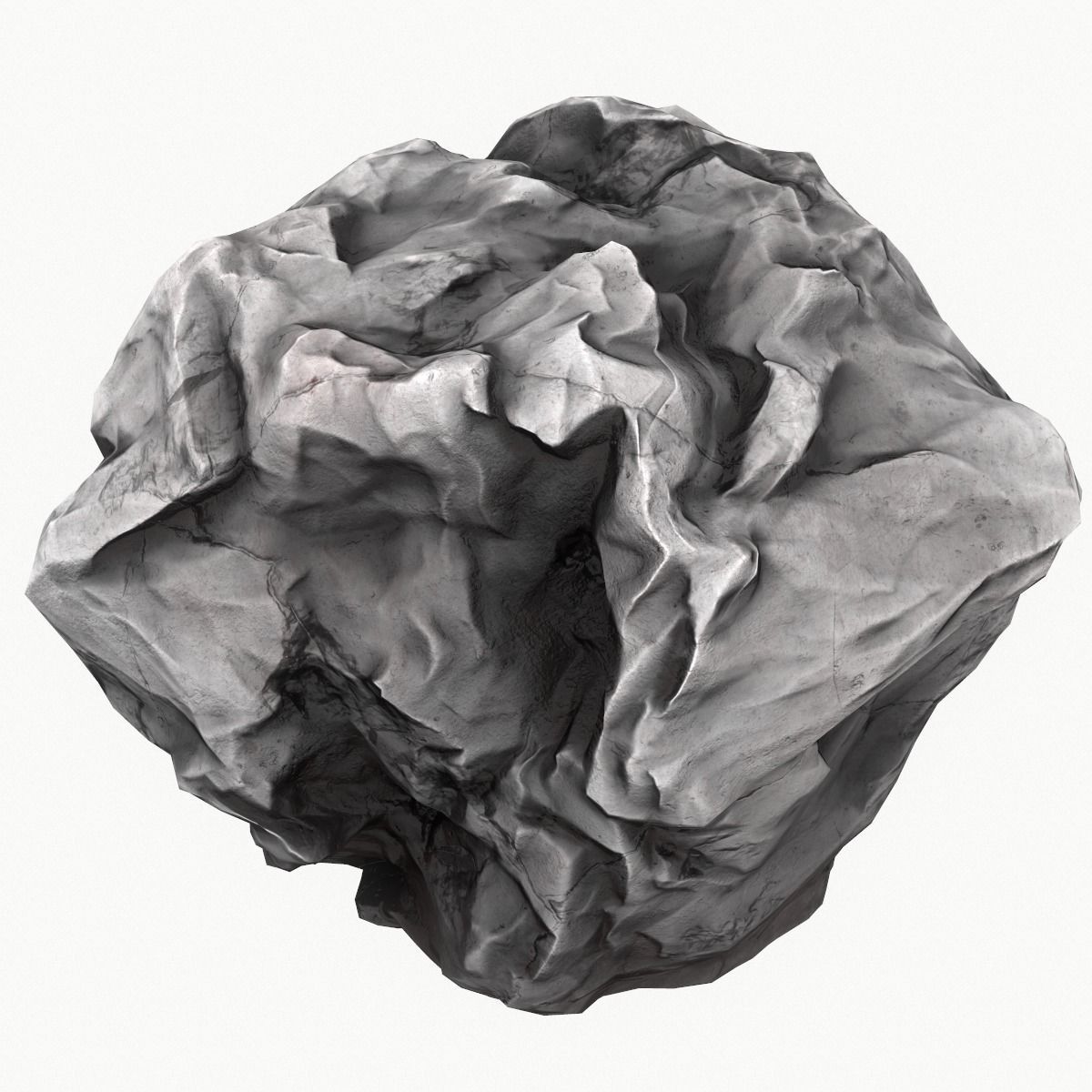 Meteor Asteroid Rock 4K Low-poly 3D model_4