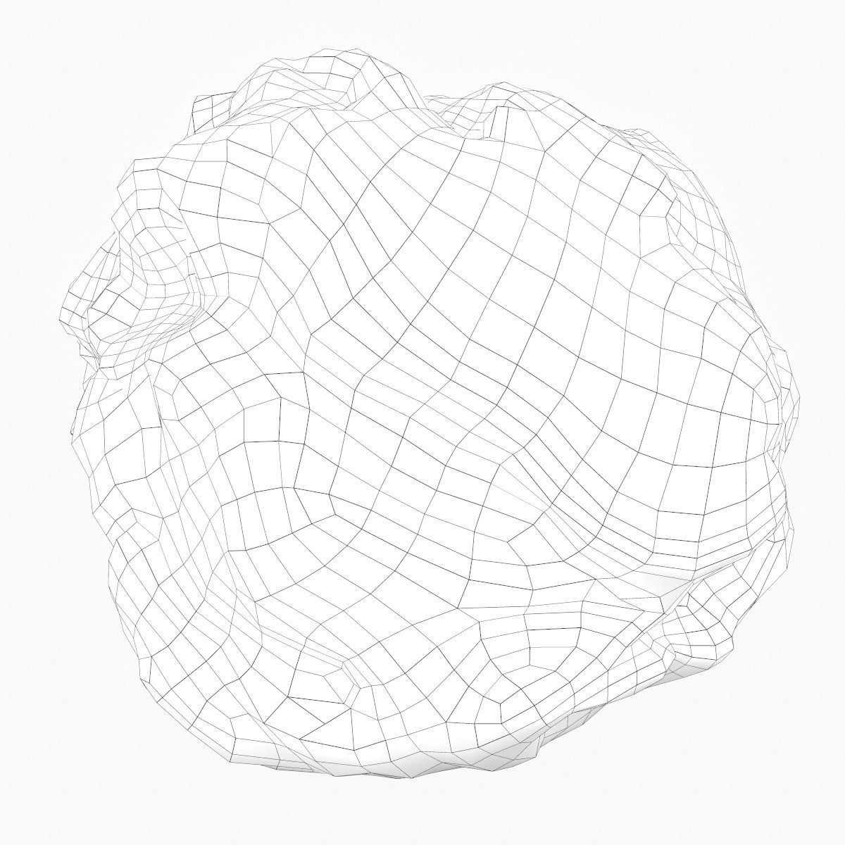 Meteor Asteroid Rock 4K Low-poly 3D model_9