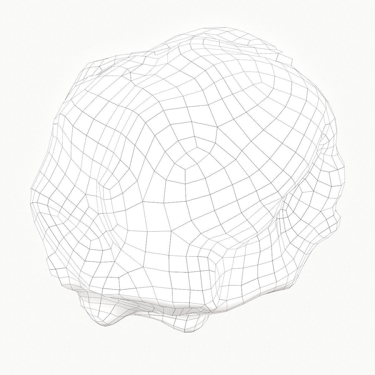 Meteor Asteroid Rock 4K Low-poly 3D model_7