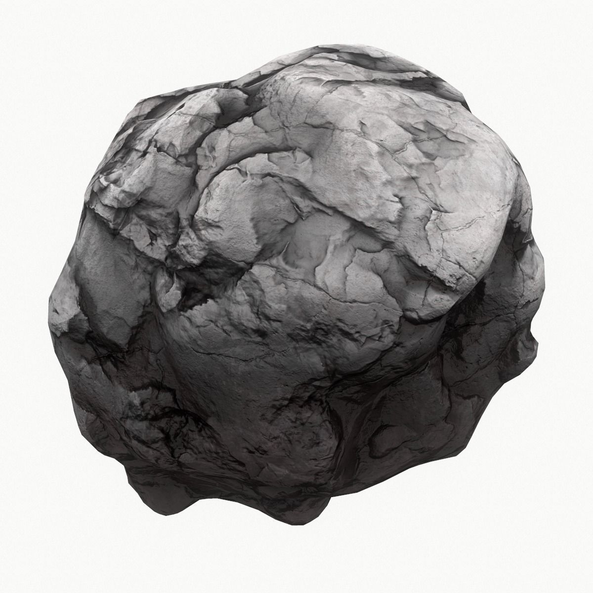 Meteor Asteroid Rock 4K Low-poly 3D model_6