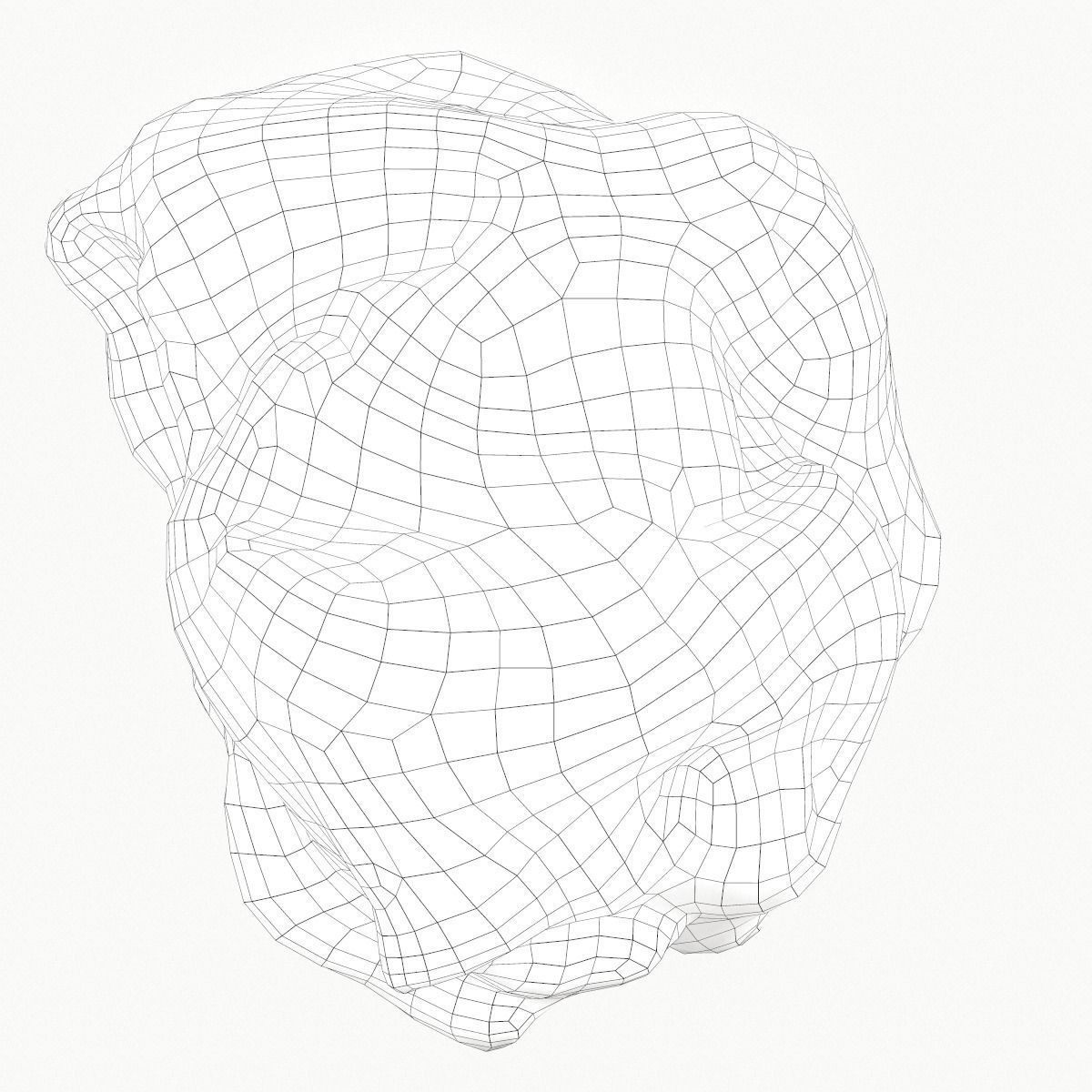 Meteor Asteroid Rock 4K Low-poly 3D model_8