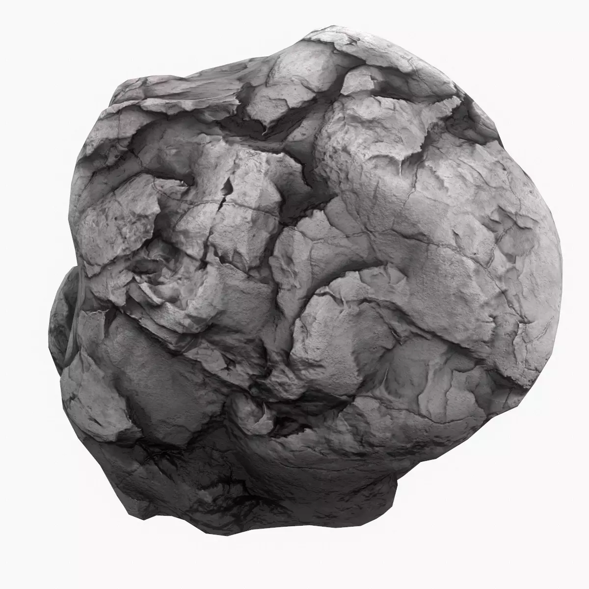 Meteor Asteroid Rock 4K Low-poly 3D model_0