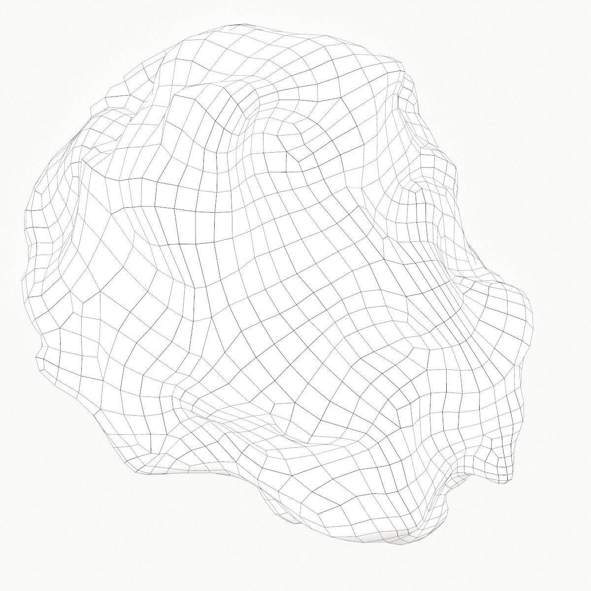 Meteor Asteroid Rock 4K Low-poly 3D model_9