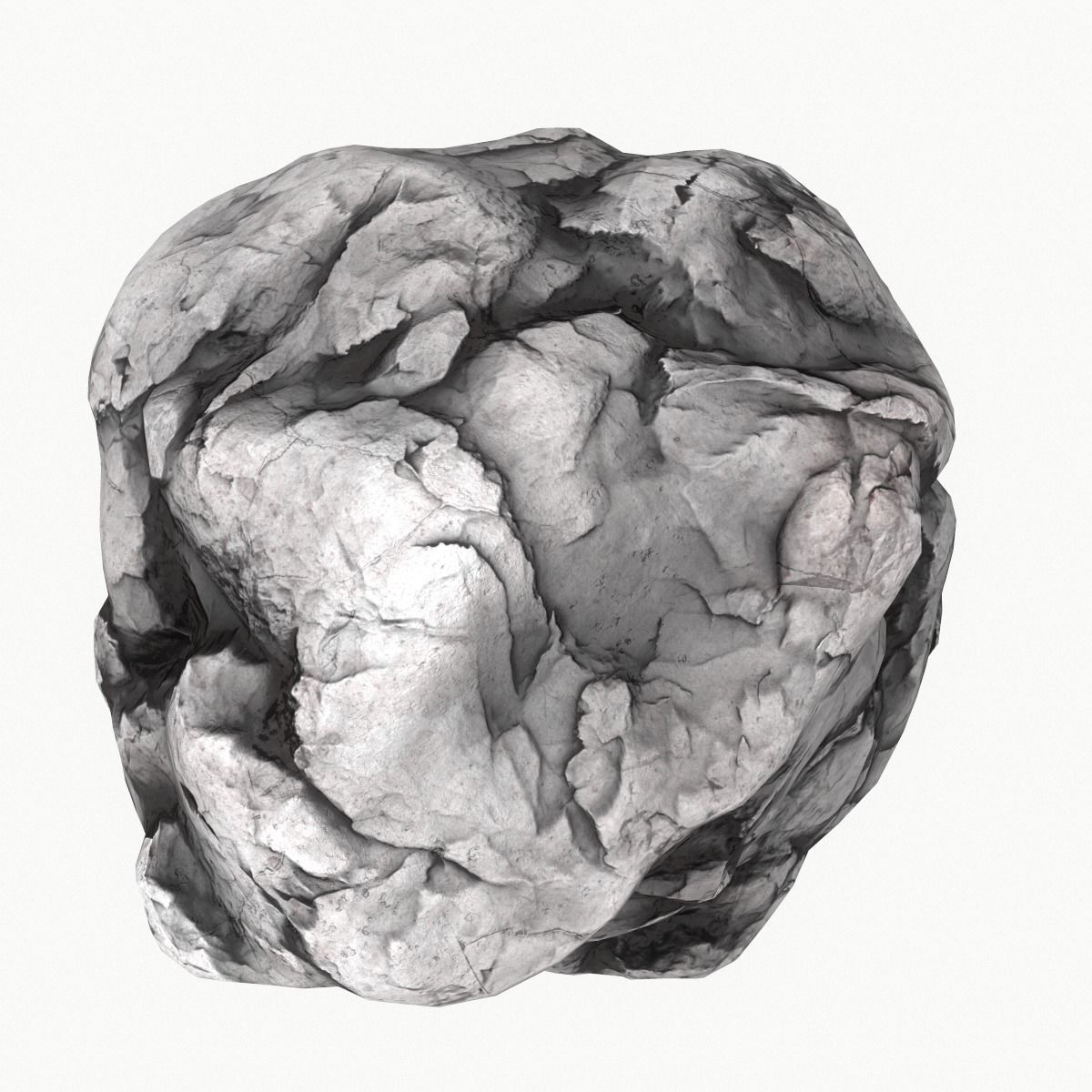 Meteor Asteroid Rock 4K Low-poly 3D model_3