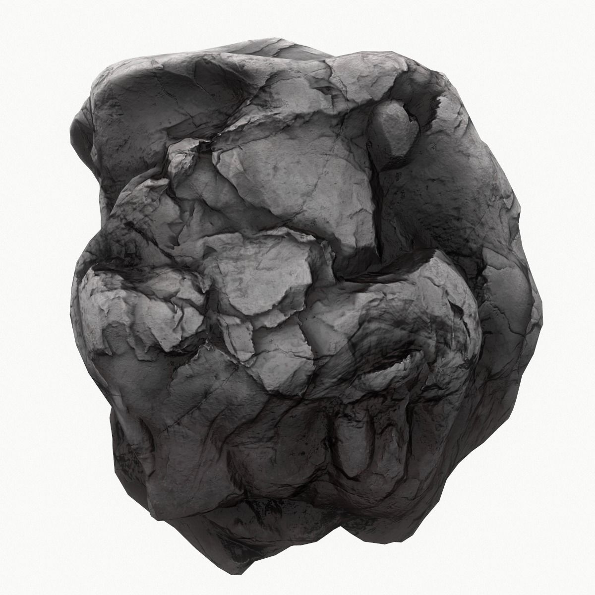 Meteor Asteroid Rock 4K Low-poly 3D model_2