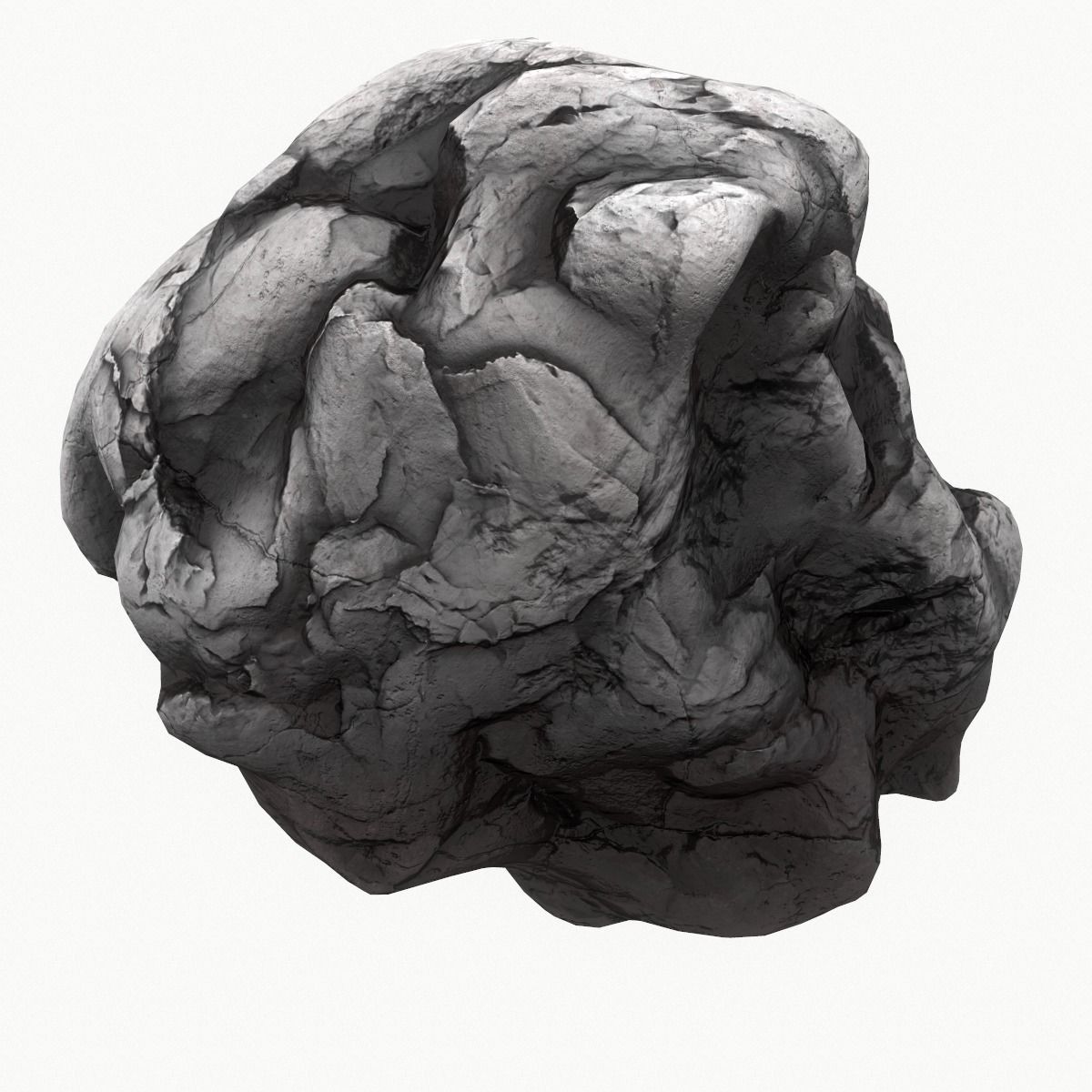 Meteor Asteroid Rock 4K Low-poly 3D model_4