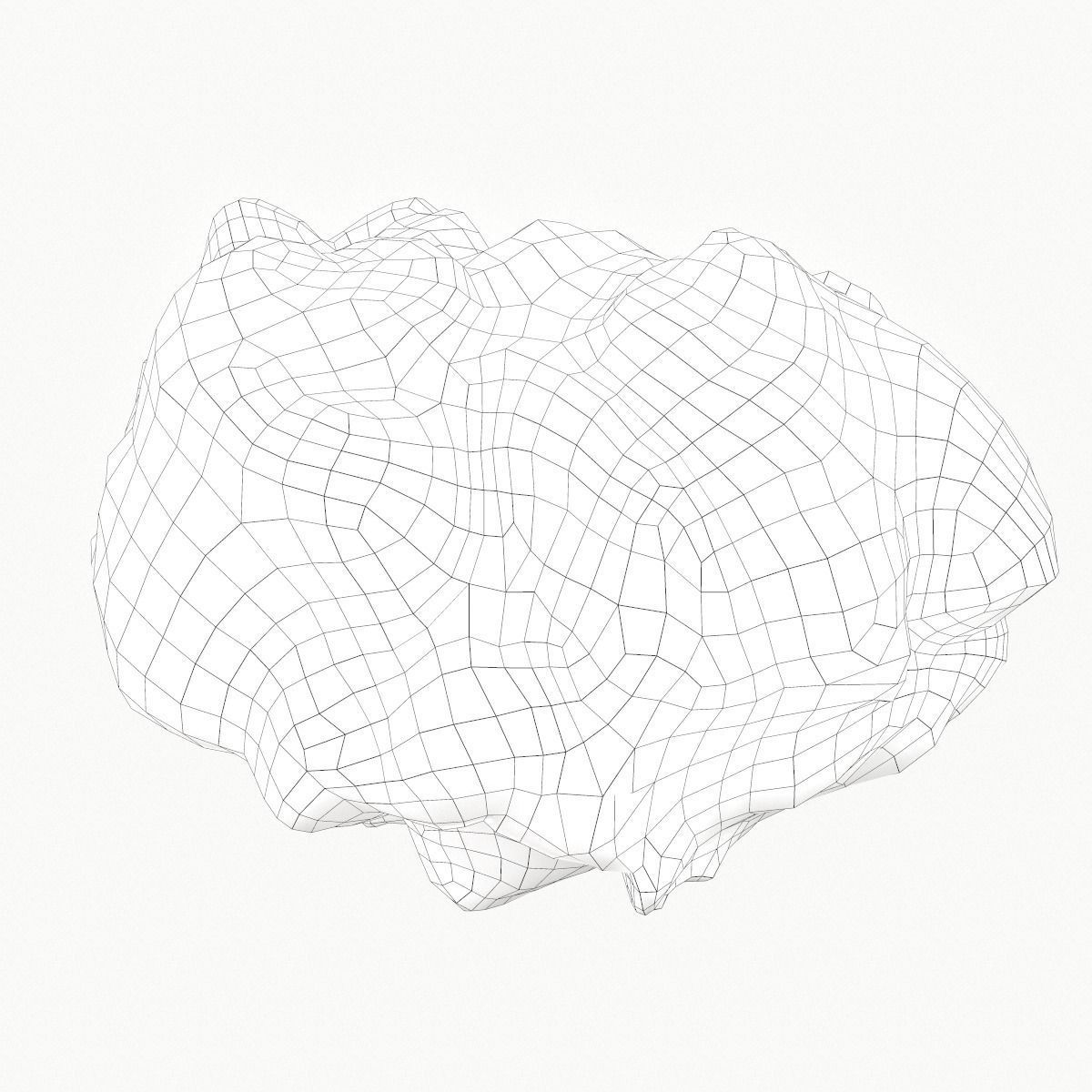 Meteor Asteroid Rock 4K Low-poly 3D model_10