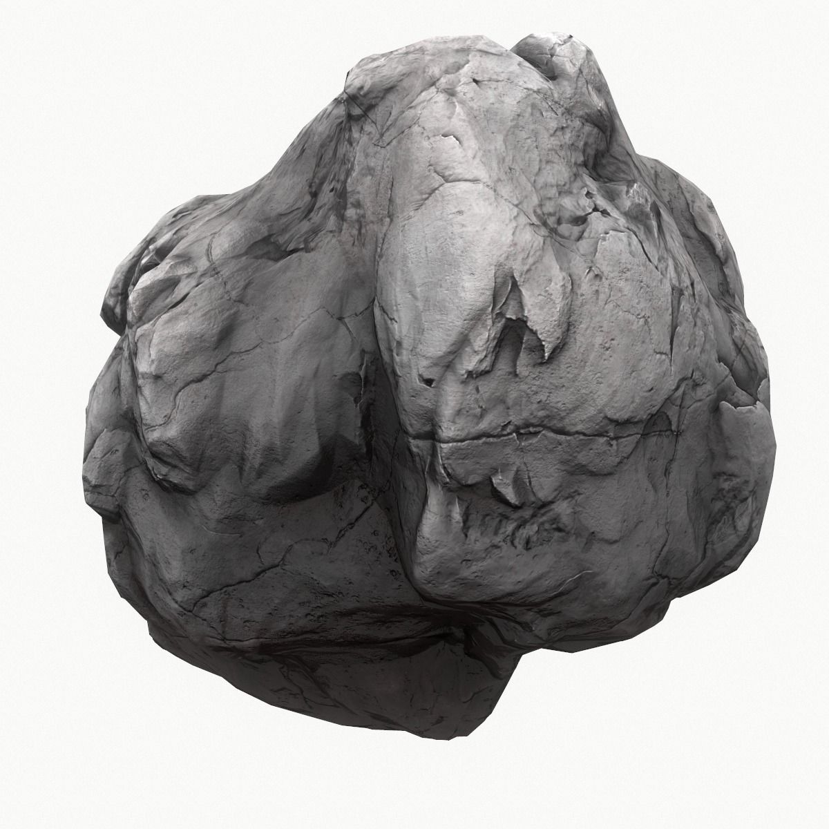 Meteor Asteroid Rock 4K Low-poly 3D model_7