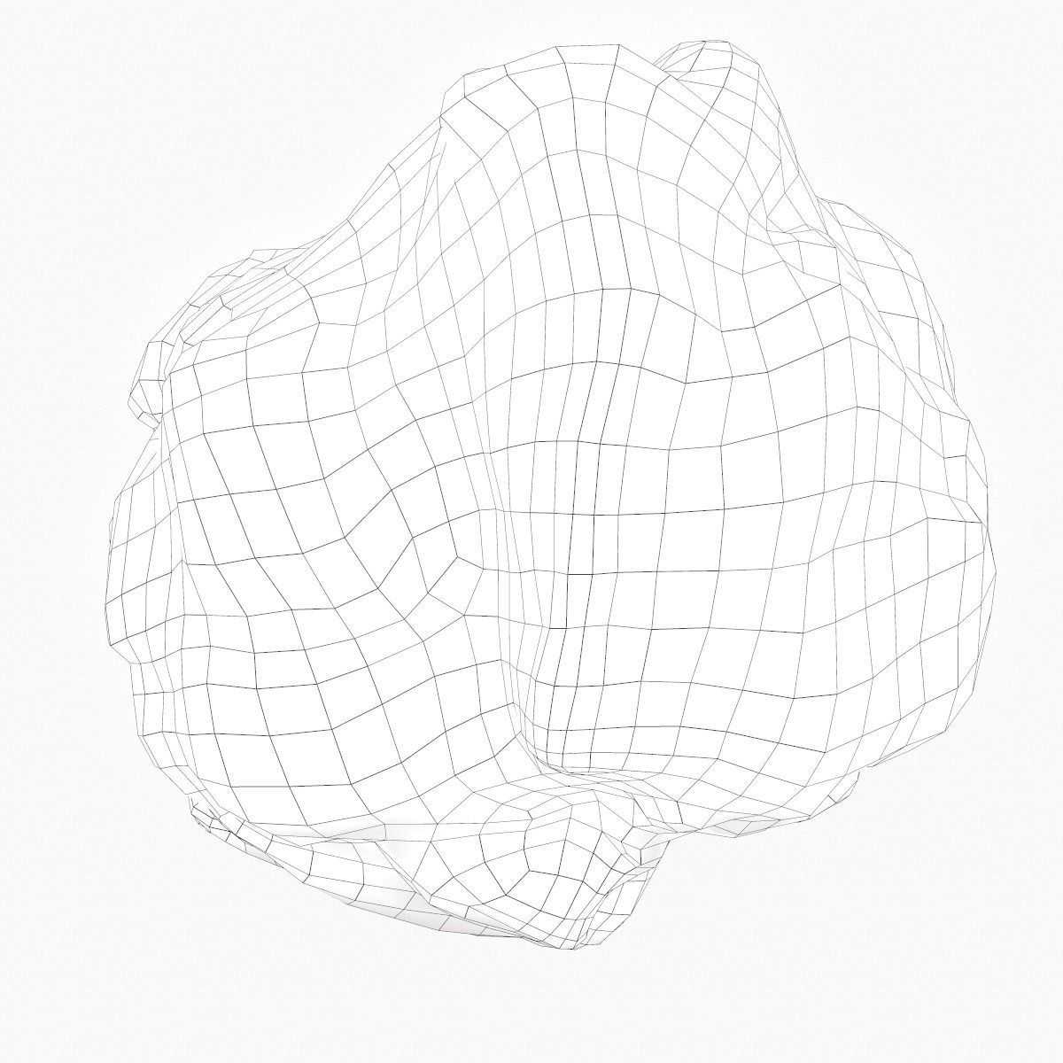 Meteor Asteroid Rock 4K Low-poly 3D model_8