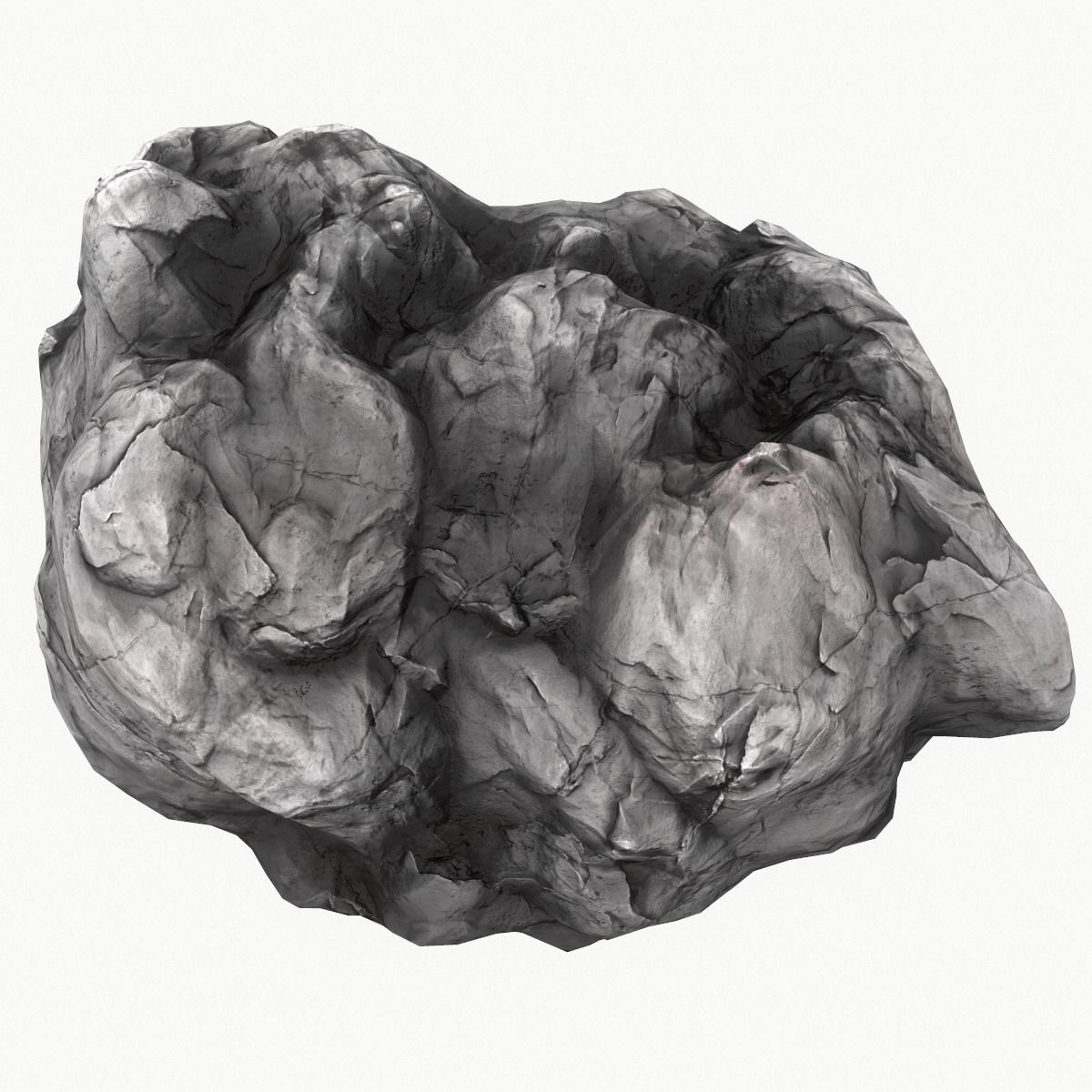 Meteor Asteroid Rock 4K Low-poly 3D model_3