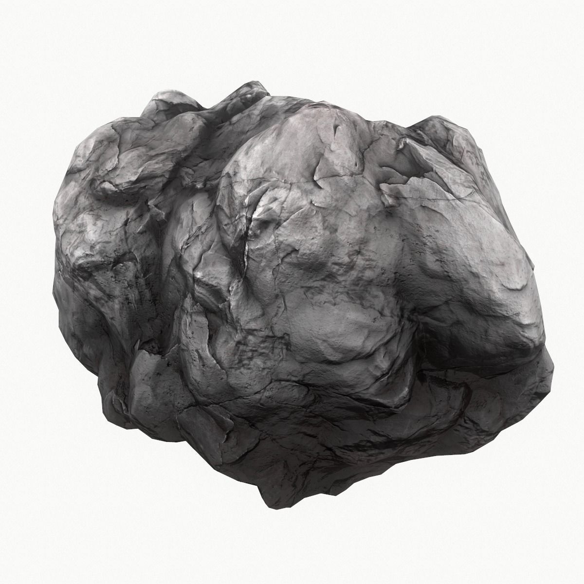 Meteor Asteroid Rock 4K Low-poly 3D model_4