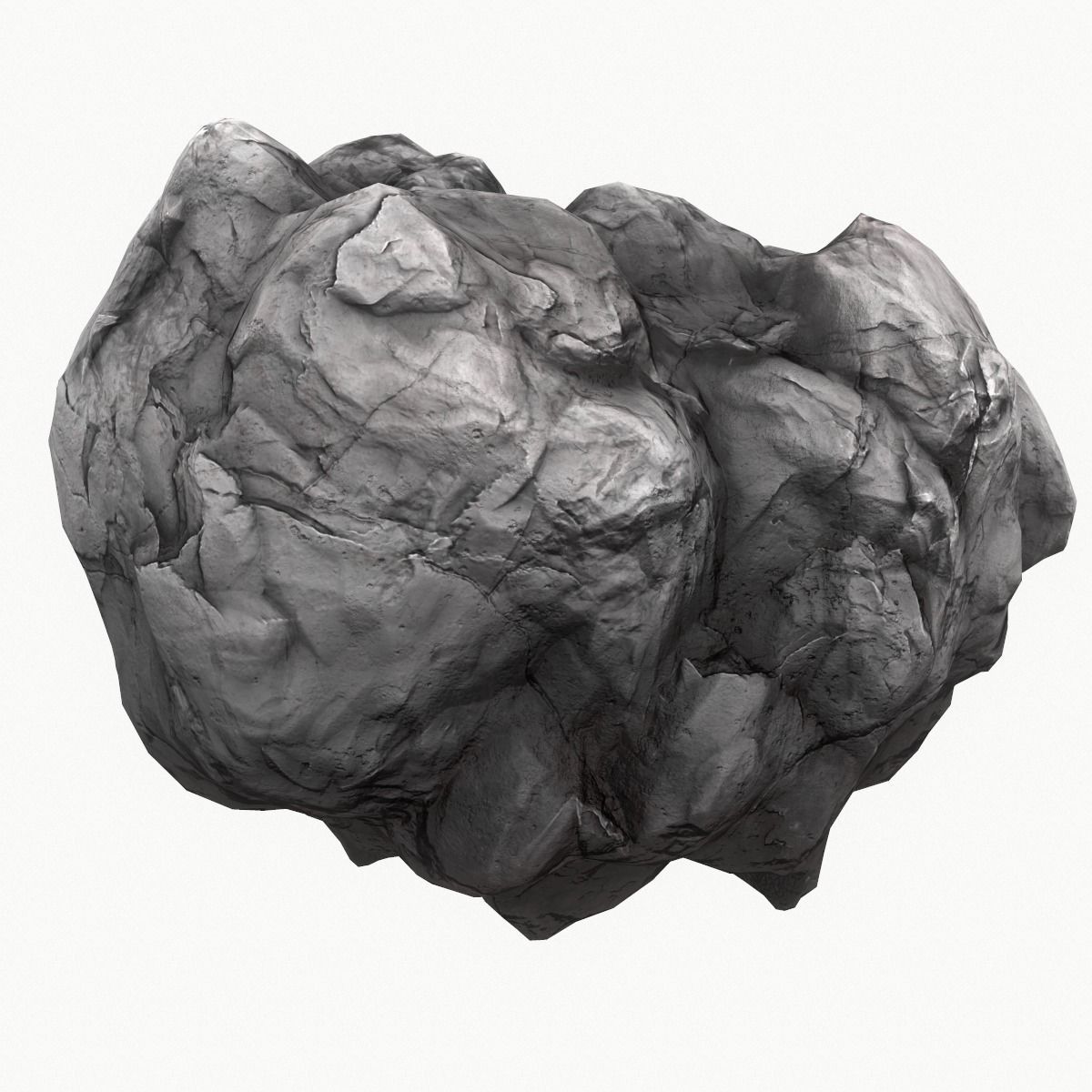 Meteor Asteroid Rock 4K Low-poly 3D model_1