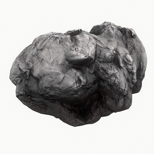 Meteor Asteroid Rock 4K Low-poly 3D model