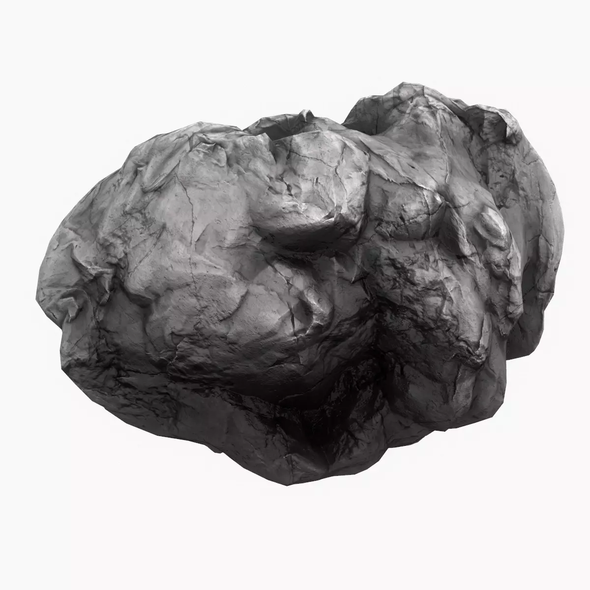 Meteor Asteroid Rock 4K Low-poly 3D model_0