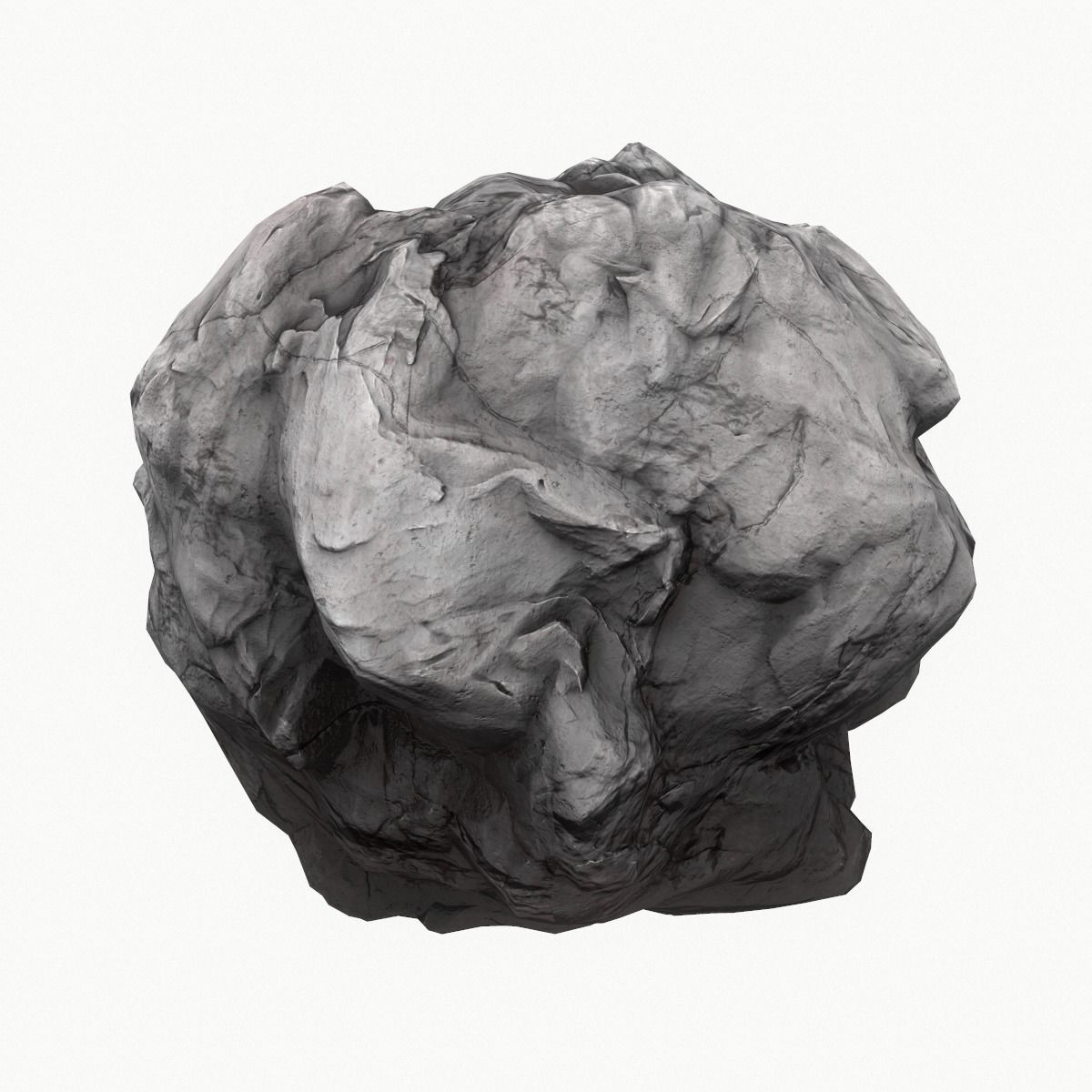 Meteor Asteroid Rock 4K Low-poly 3D model_5