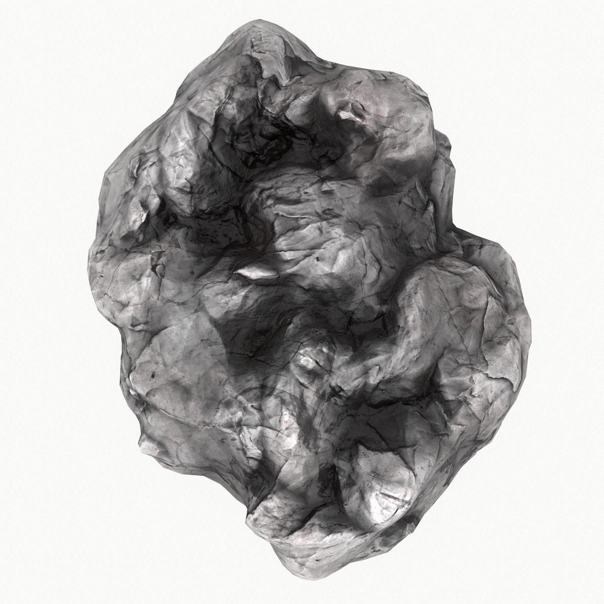 Meteor Asteroid Rock 4K Low-poly 3D model_6