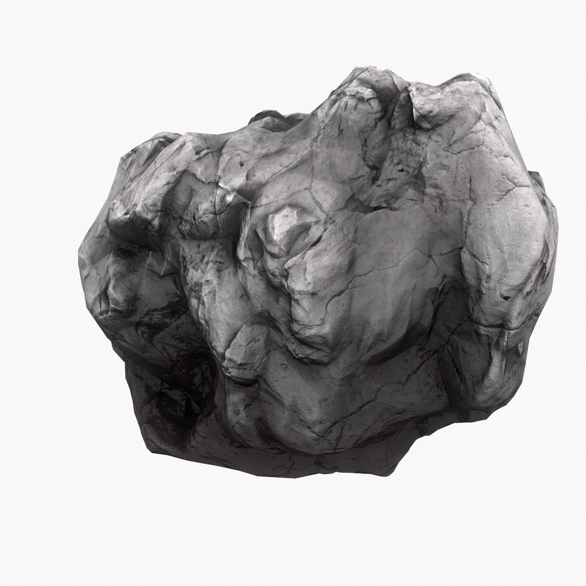 Meteor Asteroid Rock 4K Low-poly 3D model_2
