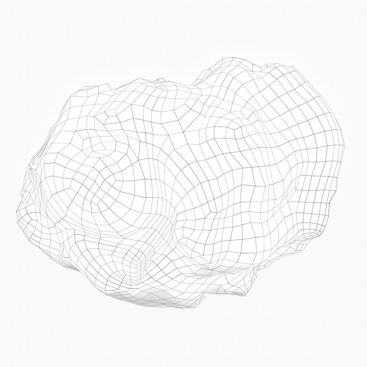 Meteor Asteroid Rock 4K Low-poly 3D model_9