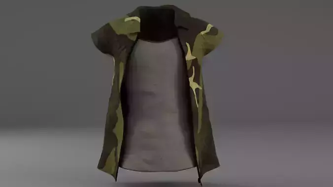 Clothing Set 5 camouflage jacket on mannequin