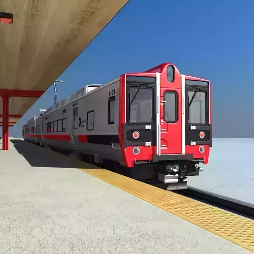 Metro North Kawasaki M8 Passenger Train NYC 3D model