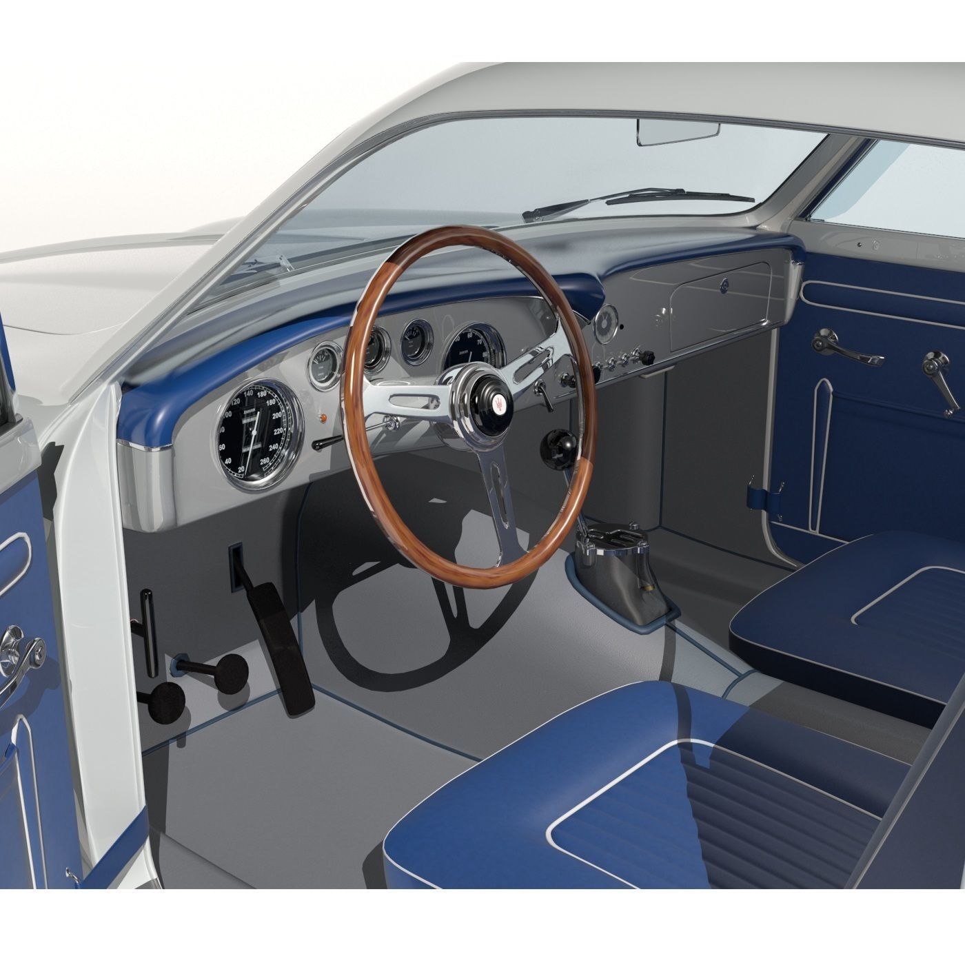Maserati A6G Zagato  no 2124 3D model_4