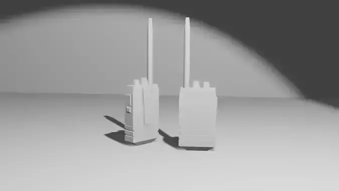 Radio set two walkie talkies 3D model