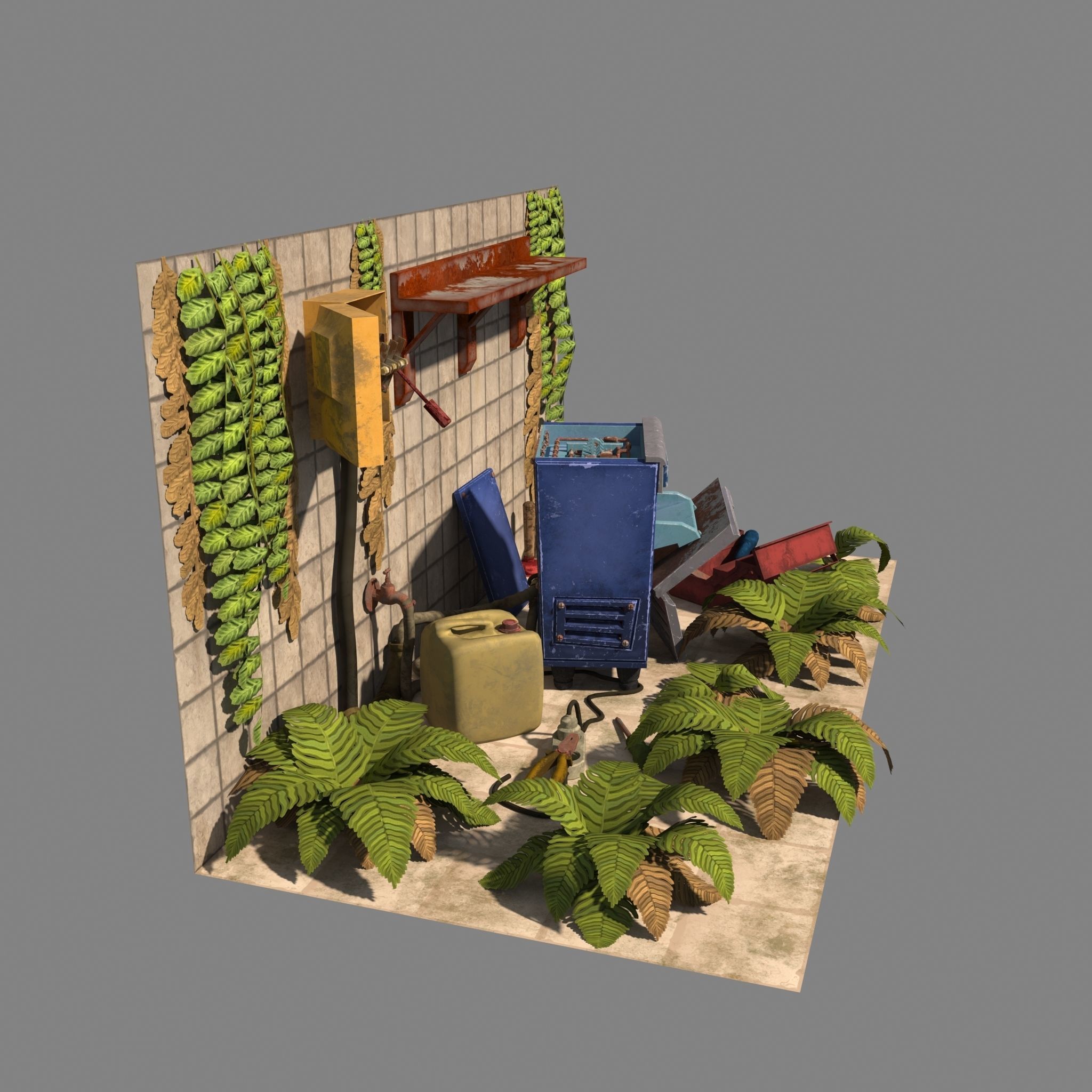 Kitchen IceMatic Cartoon Low-poly 3D model_4