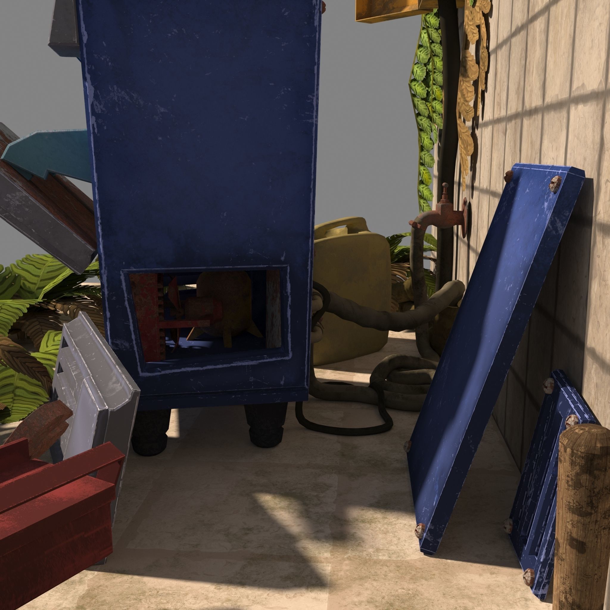 Kitchen IceMatic Cartoon Low-poly 3D model_6