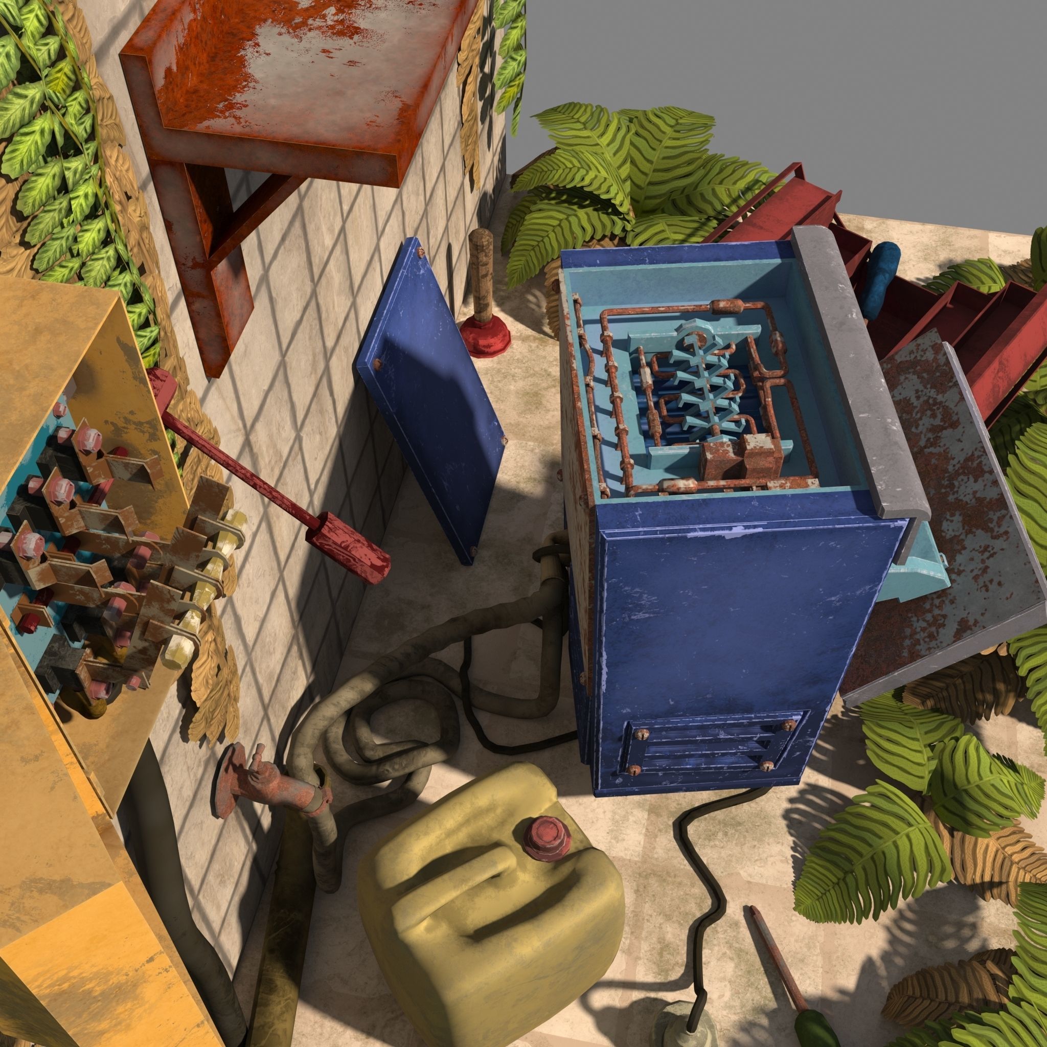 Kitchen IceMatic Cartoon Low-poly 3D model_5