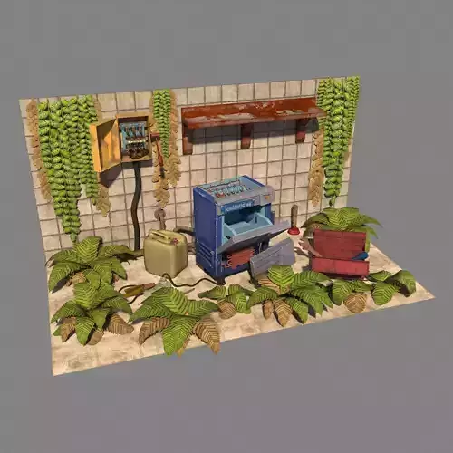 Kitchen IceMatic Cartoon Low-poly 3D model