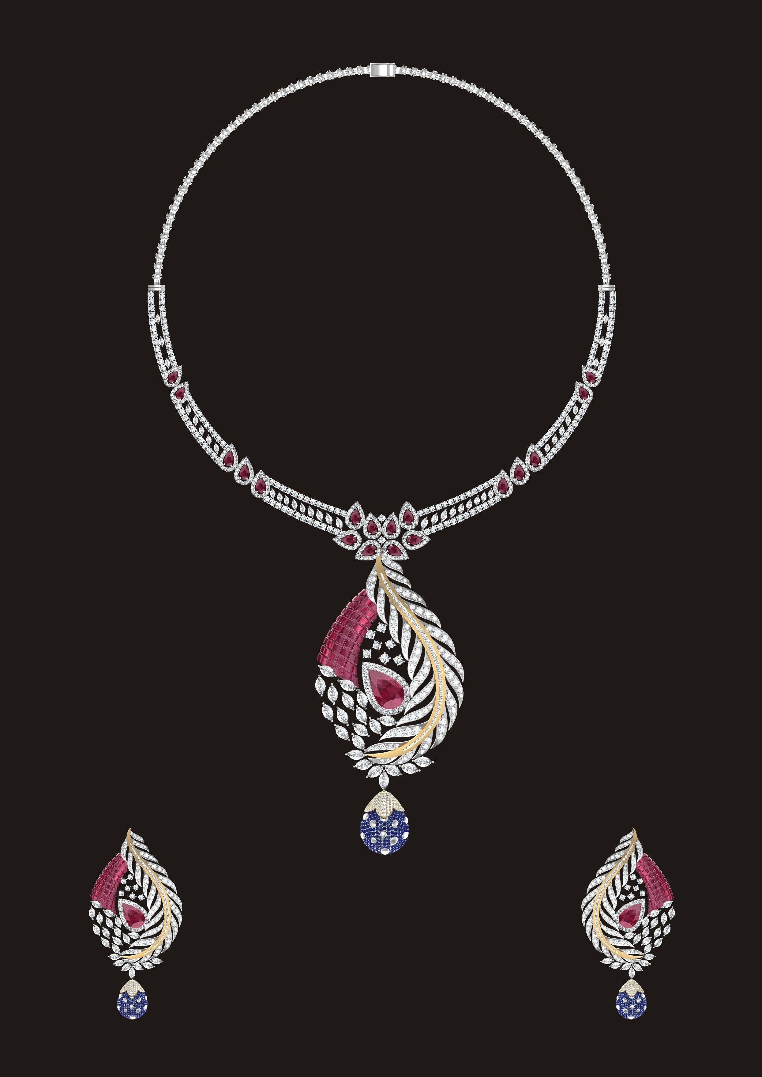 68 Necklace Earrings Set mgx bulk collection  3D print model_16