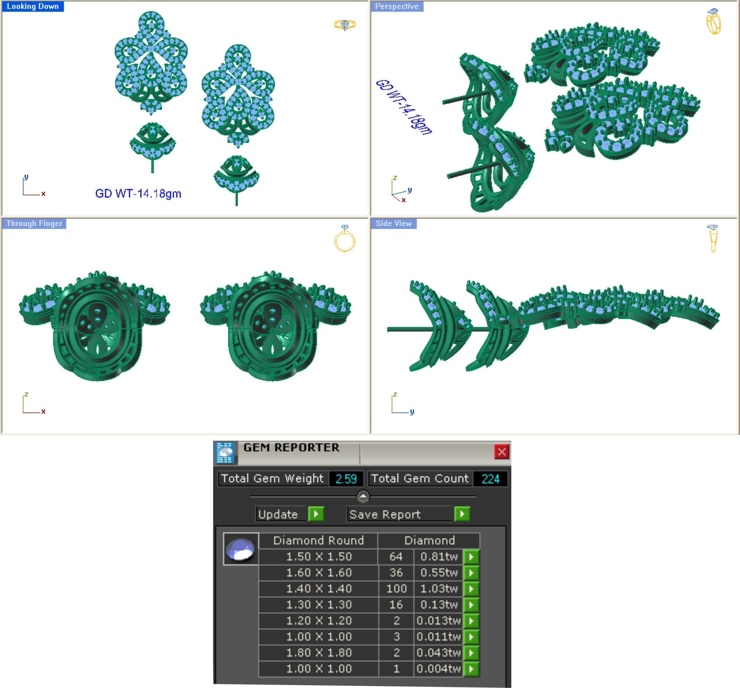 68 Necklace Earrings Set mgx bulk collection  3D print model_109