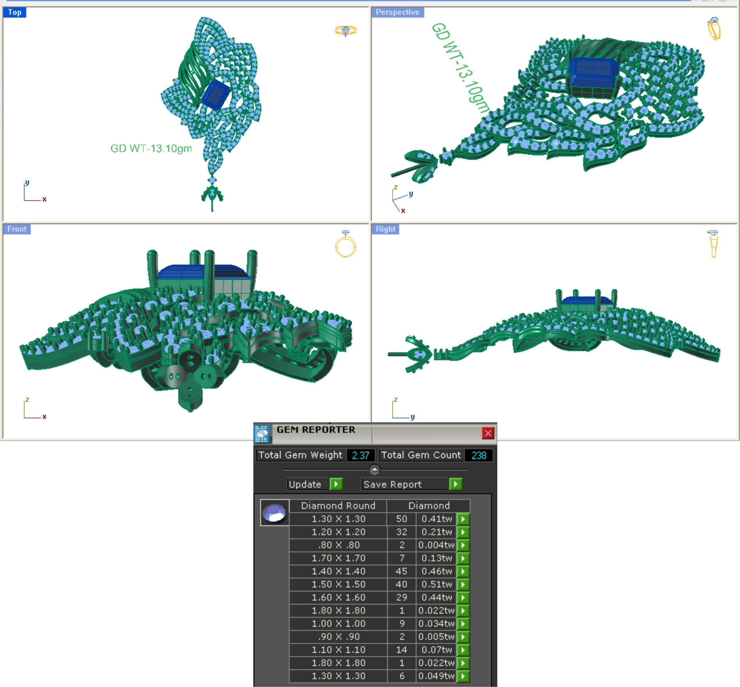 68 Necklace Earrings Set mgx bulk collection  3D print model_94