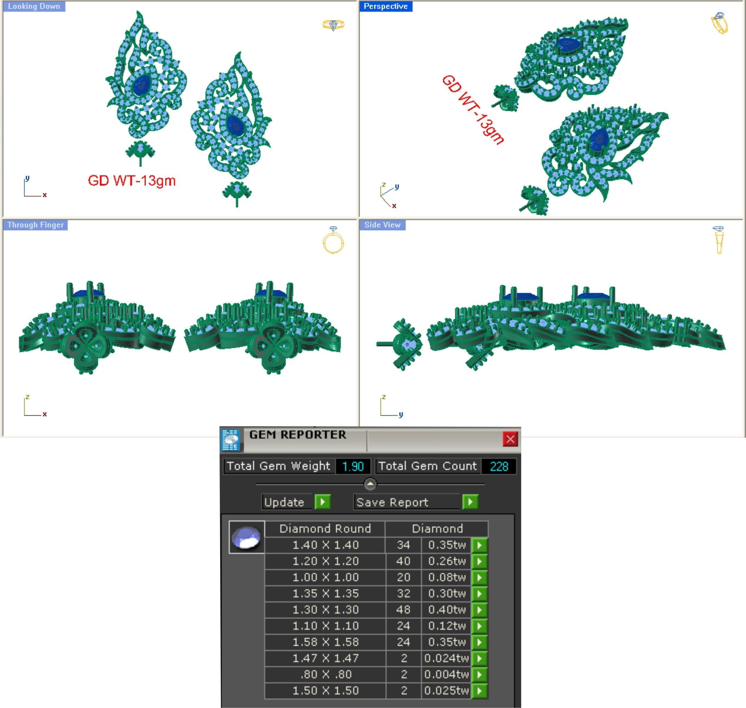 68 Necklace Earrings Set mgx bulk collection  3D print model_87