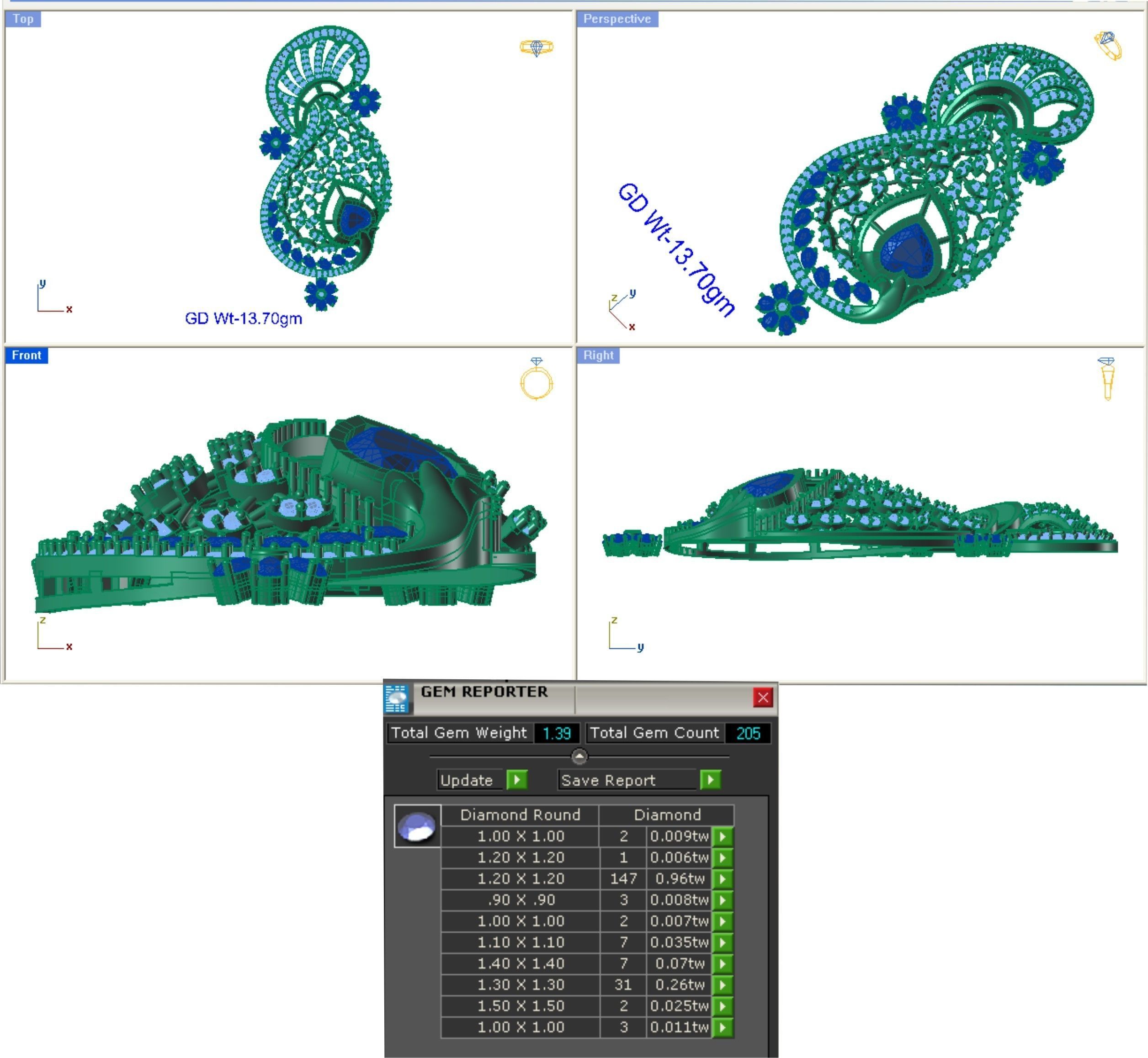 68 Necklace Earrings Set mgx bulk collection  3D print model_69