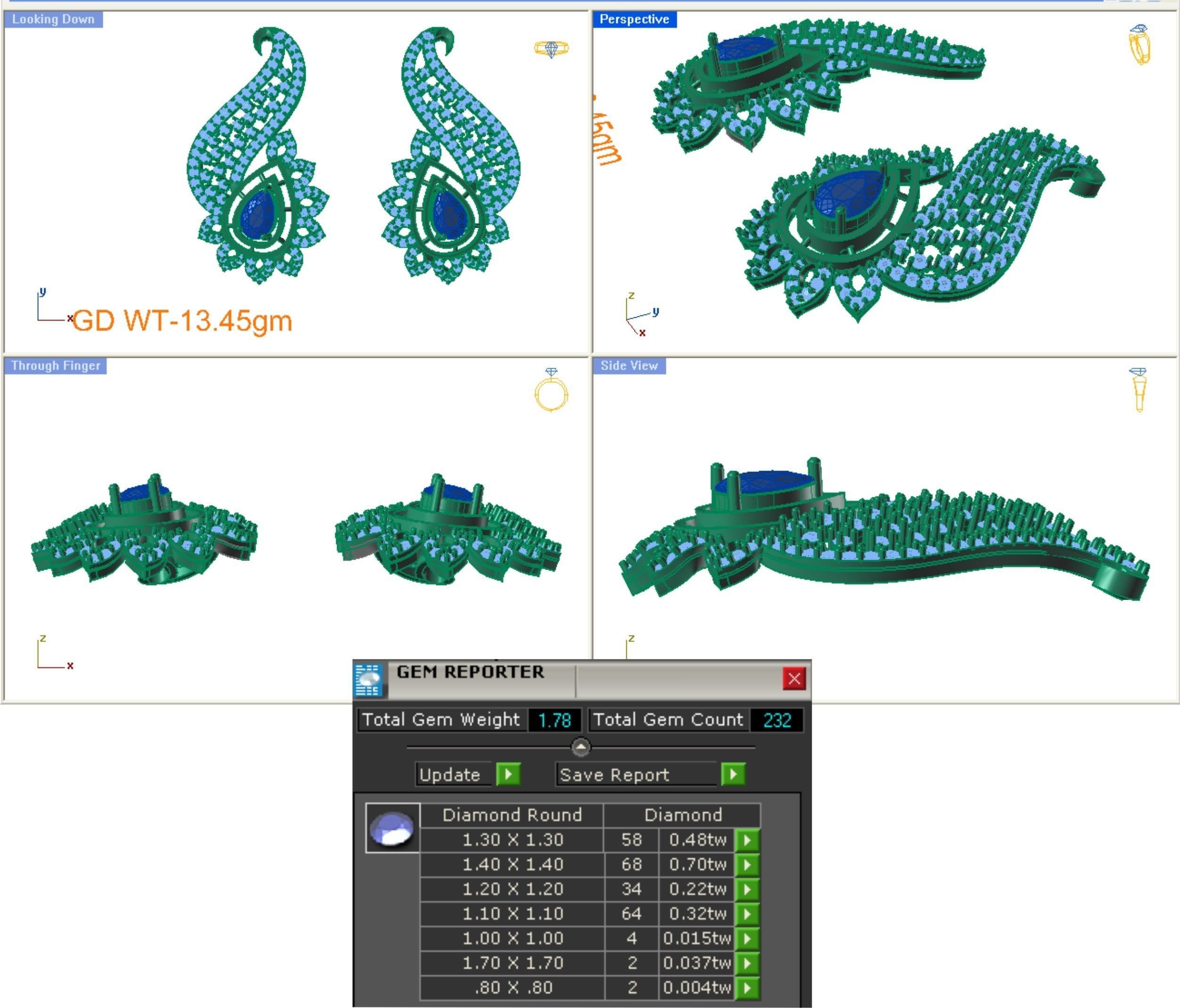 68 Necklace Earrings Set mgx bulk collection  3D print model_82