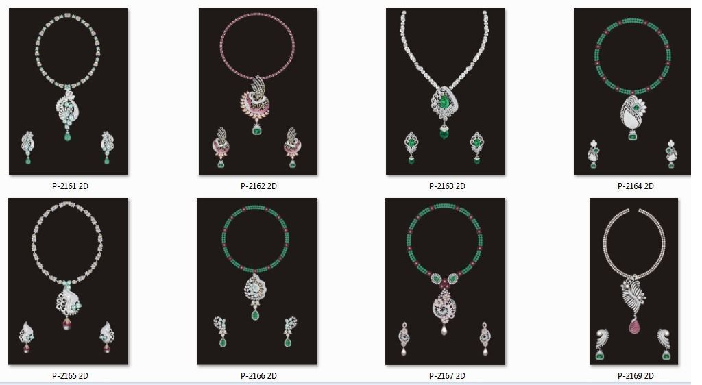 68 Necklace Earrings Set mgx bulk collection  3D print model_5