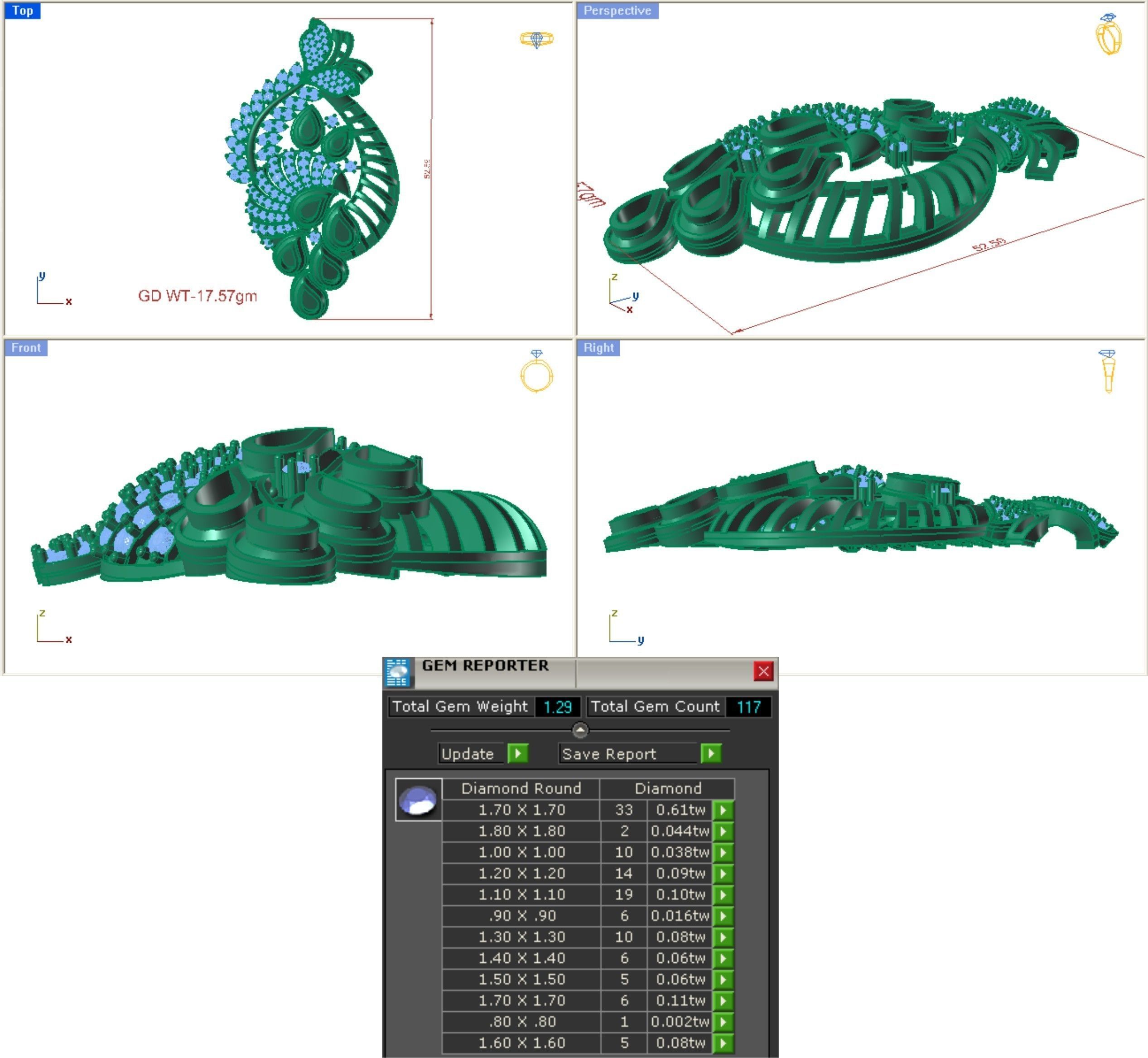 68 Necklace Earrings Set mgx bulk collection  3D print model_130