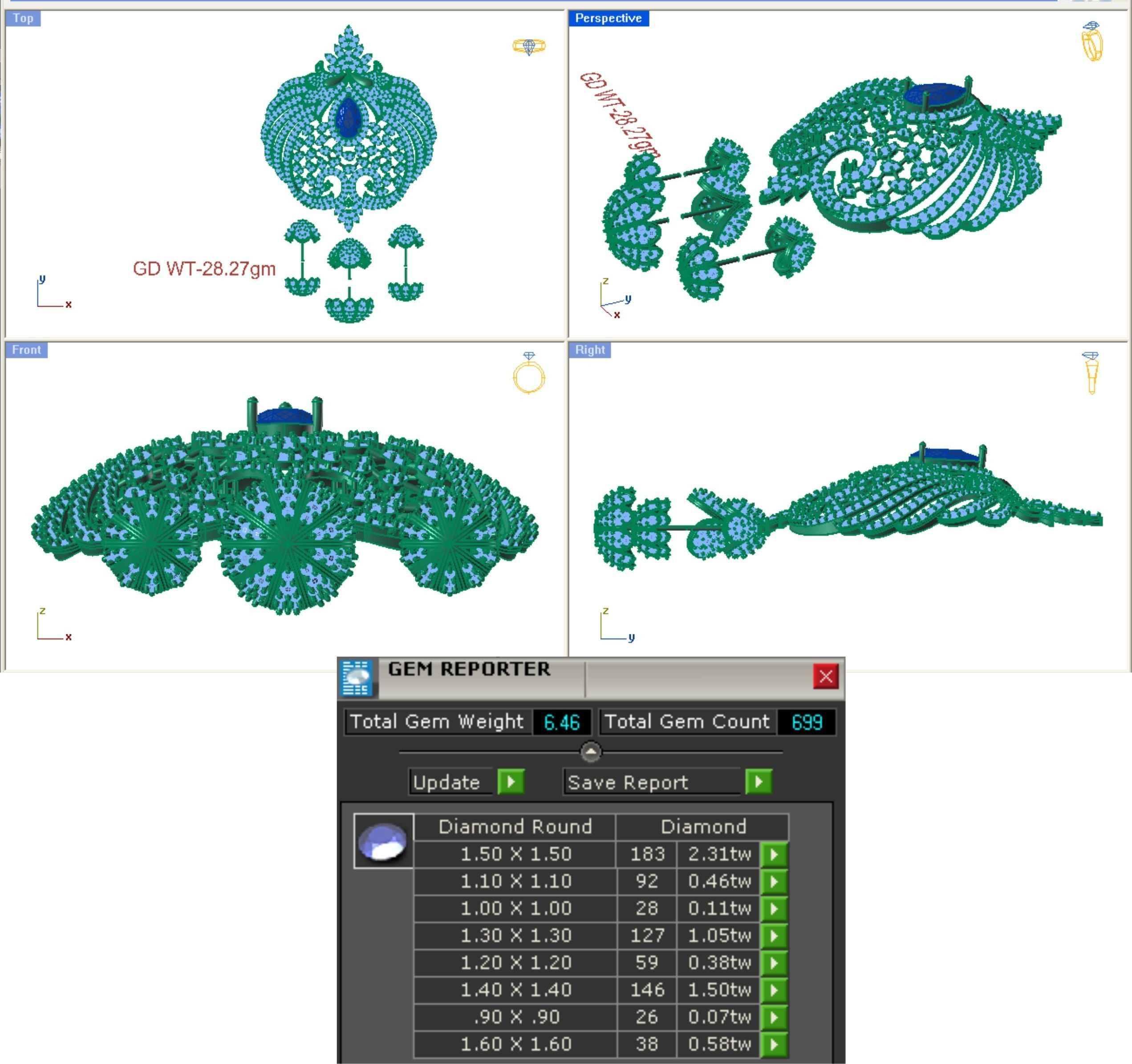 68 Necklace Earrings Set mgx bulk collection  3D print model_92