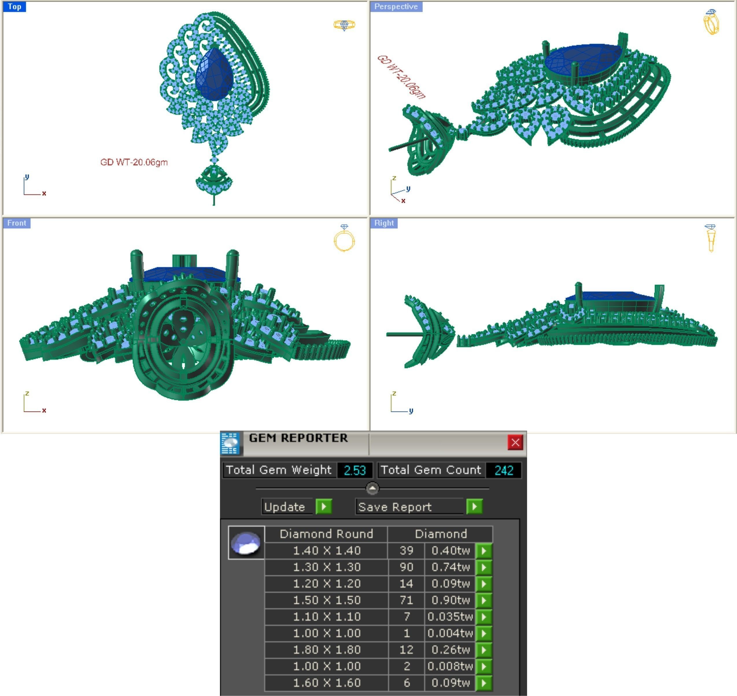 68 Necklace Earrings Set mgx bulk collection  3D print model_131