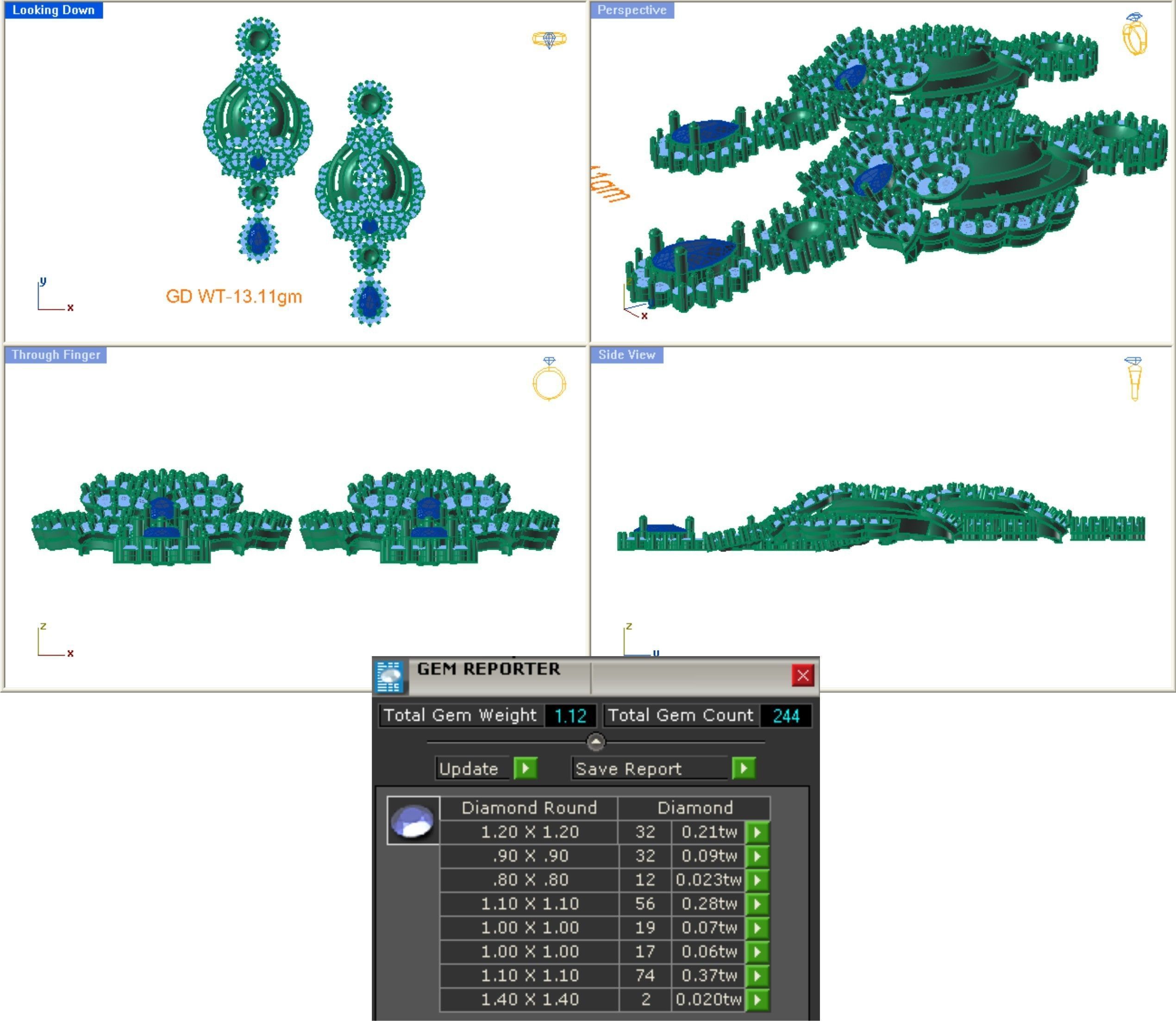 68 Necklace Earrings Set mgx bulk collection  3D print model_106